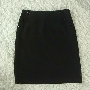 J. Crew 100% wool little black pencil skirt